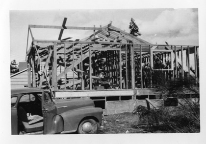 1951 Construction of the Dahl home on Fremont Ave, Shoreline WA